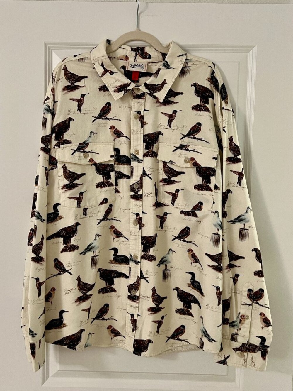 Woolrich for Target Flannel Button Down Shirt with Birds, NEW